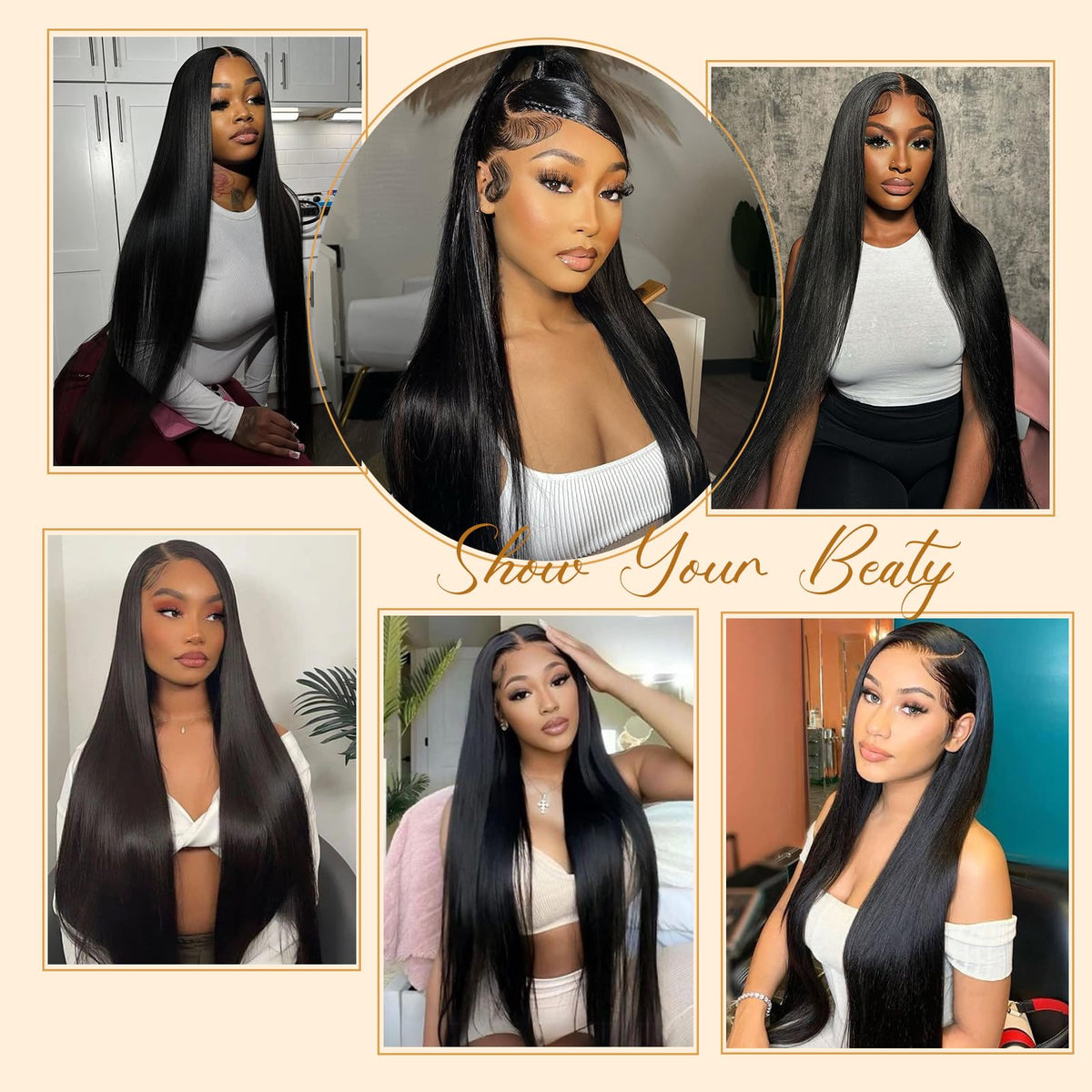 Zlzlblbl 13x6 straight wig for weddings or travel looks.