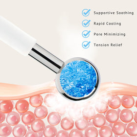 ZminRN Ice roller glides over serums for even application and comfort