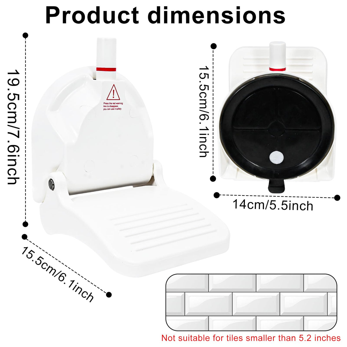 ZMJY Shower Foot Rest folded for travel and compact storage