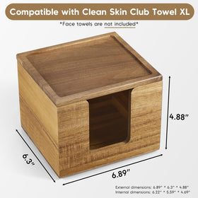 ZMZKKLL towel box showing U-shaped opening for easy towel access.