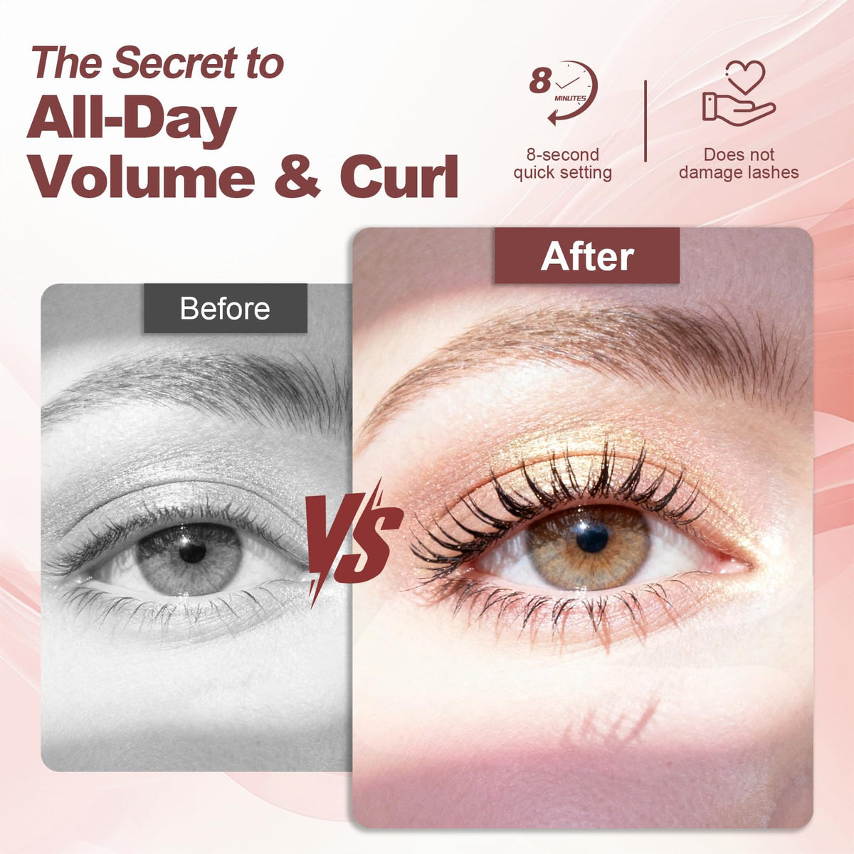 ZNJAVX 24h curl shown with lasting lift and shape.