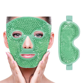 ZNOCUETOD cooling eye mask with plush backing for puffiness relief