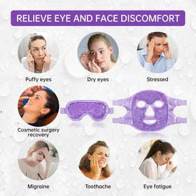 Znocuetod eye mask with soft plush backing for gentle cooling.