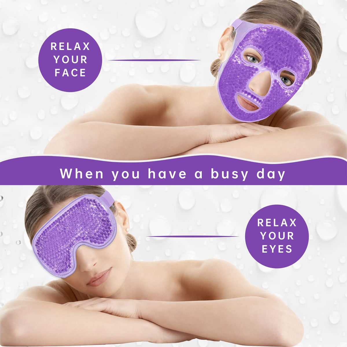 Znocuetod face mask with plush backing provides comfortable skin contact.