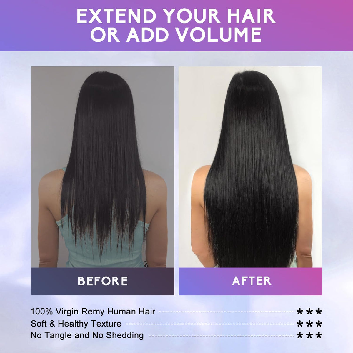 ZNXDJXE straight Remy hair clip-in look for versatile styling options.
