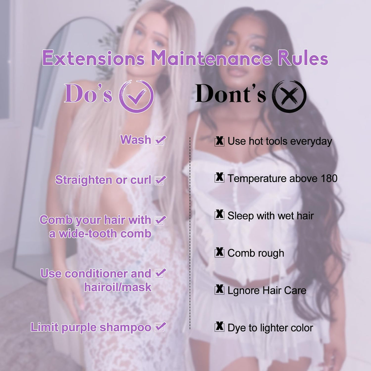 ZNXDJXE volume full look achieved with clip-in extensions