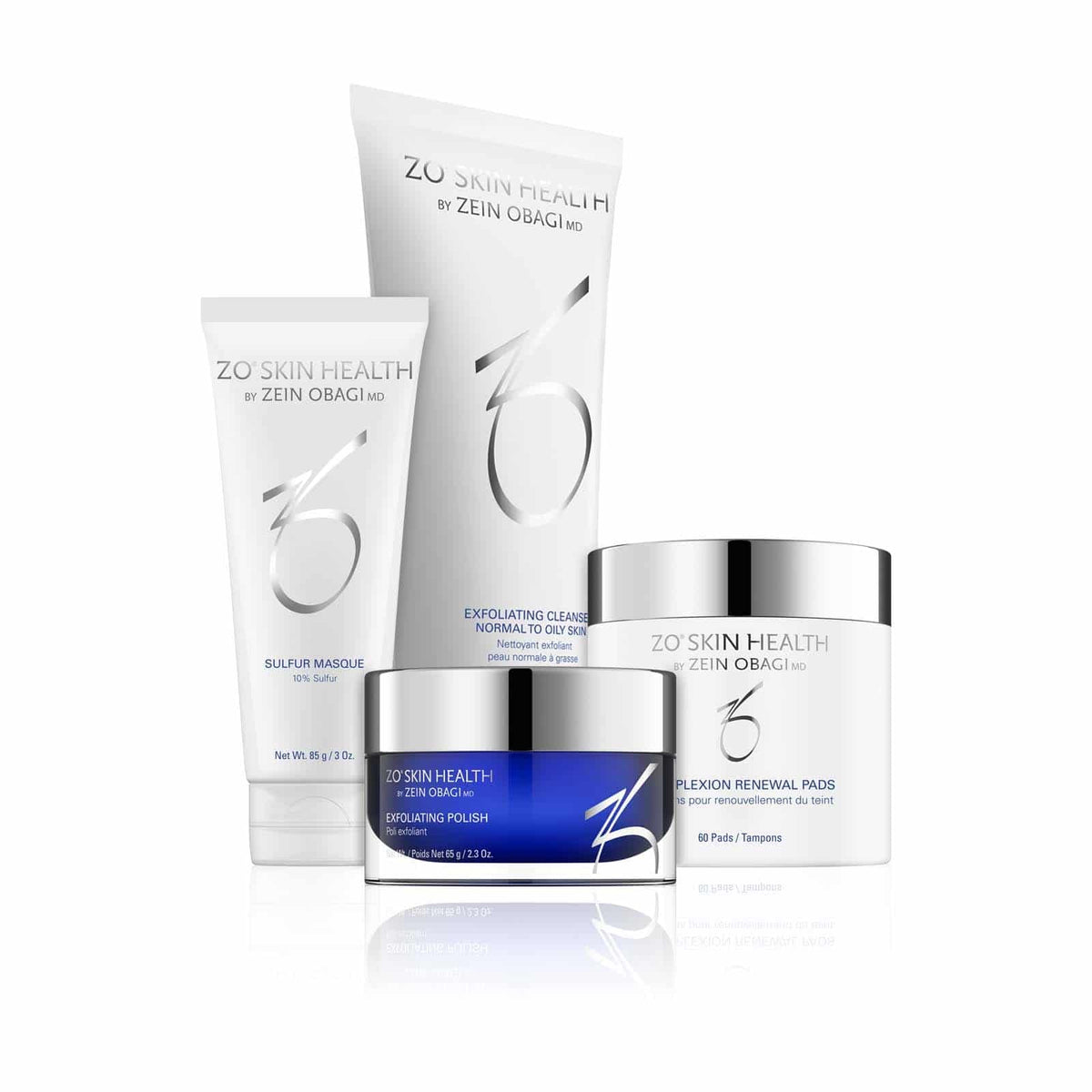 ZO Skin Health Complexion Clearing Program bottle showing pore-care benefits for clearer, balanced skin