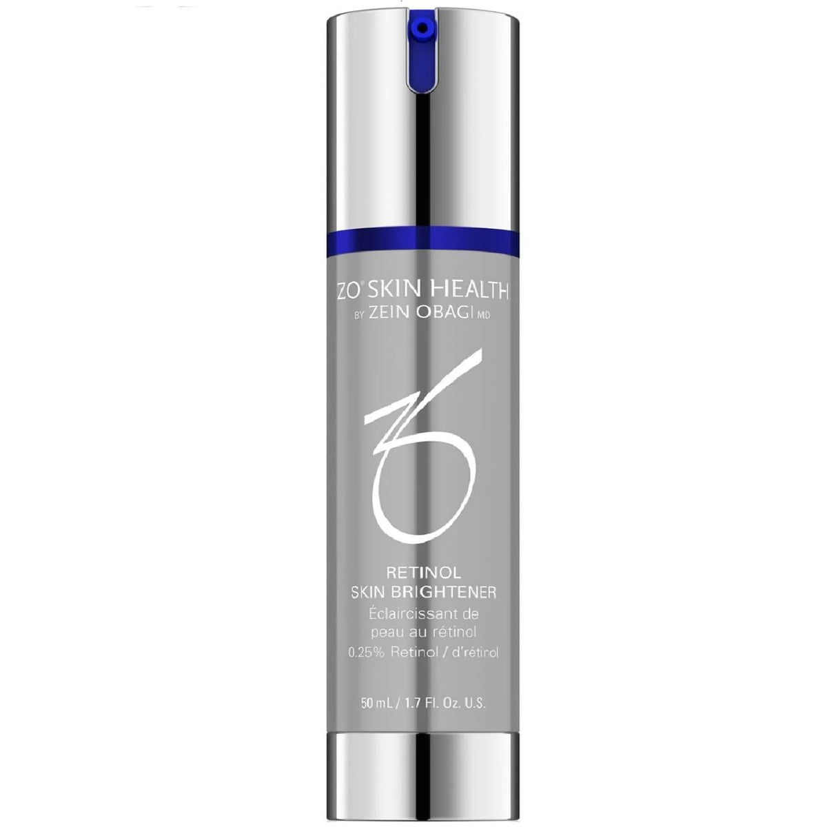ZO Skin Health Retinol Brightener application showing even skin tone potential.