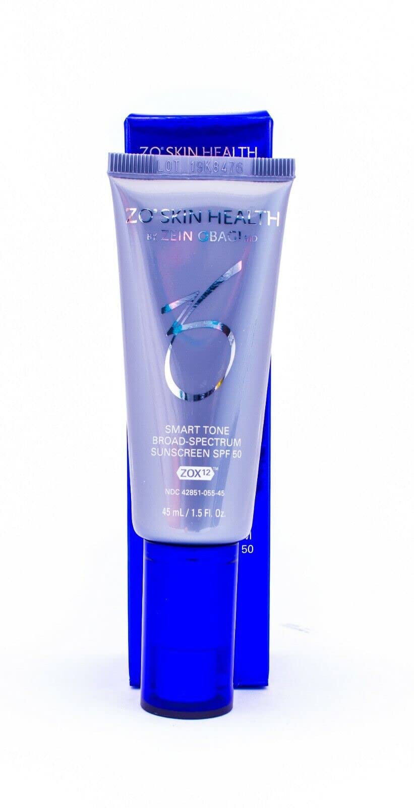 Swatch of ZO Skin Health Smart Tone SPF 50 on skin for even tone.