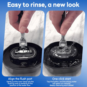 Zoanchig Razor Rinser demonstrates compatibility with various razors.