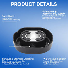 Zoanchig Razor Rinser dish collects hair and cream to keep the sink tidy.