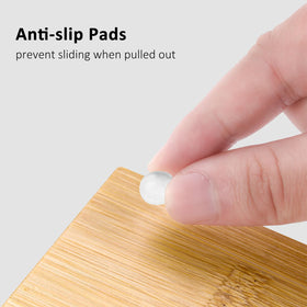 Towels neatly placed inside the holder for easy access