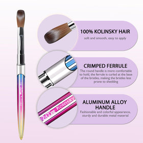 ZoCCee ergonomic handle on acrylic brush reduces fatigue.