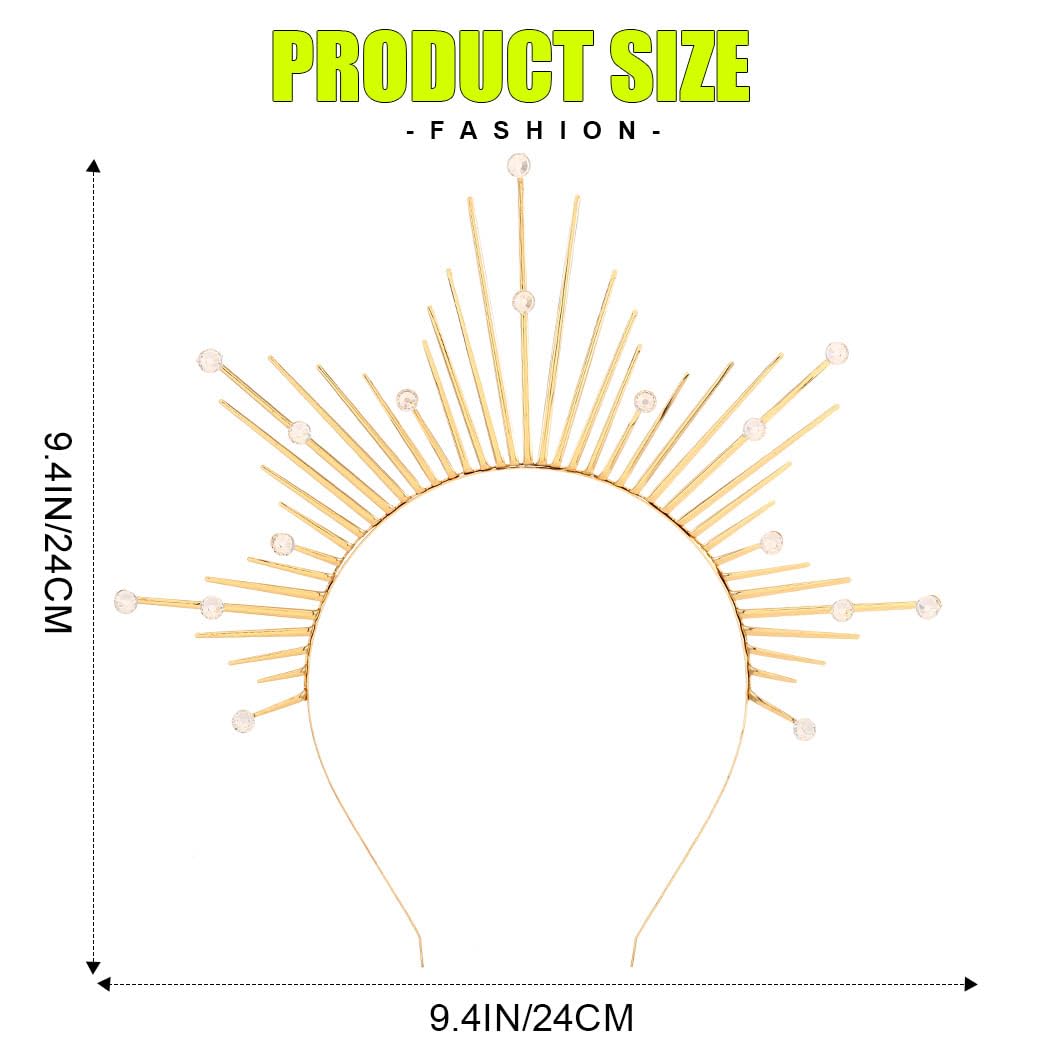 Zoestar Cosplay Headband Gold, great for masquerades, Halloween, and festival roles.