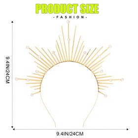 Zoestar Cosplay Headband Gold, great for masquerades, Halloween, and festival roles.