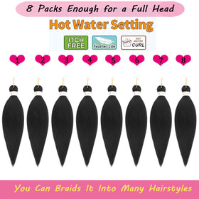 Zoewan Yaki texture braiding hair blends naturally with various hair types.