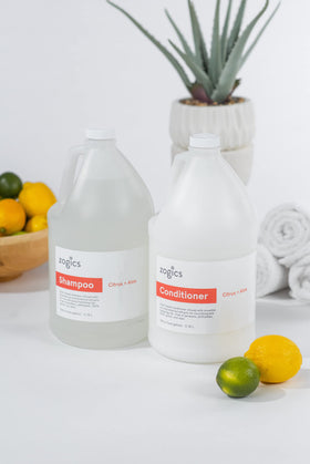 Zogics conditioner case pack showcases bulk savings for gyms and spas.
