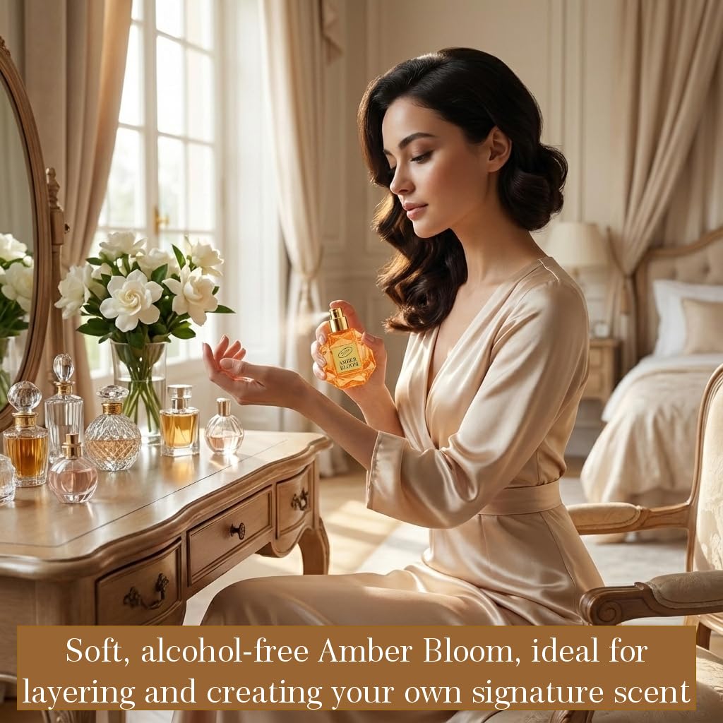 Zoha Amber Bloom pulse-point use, guiding lasting fragrance