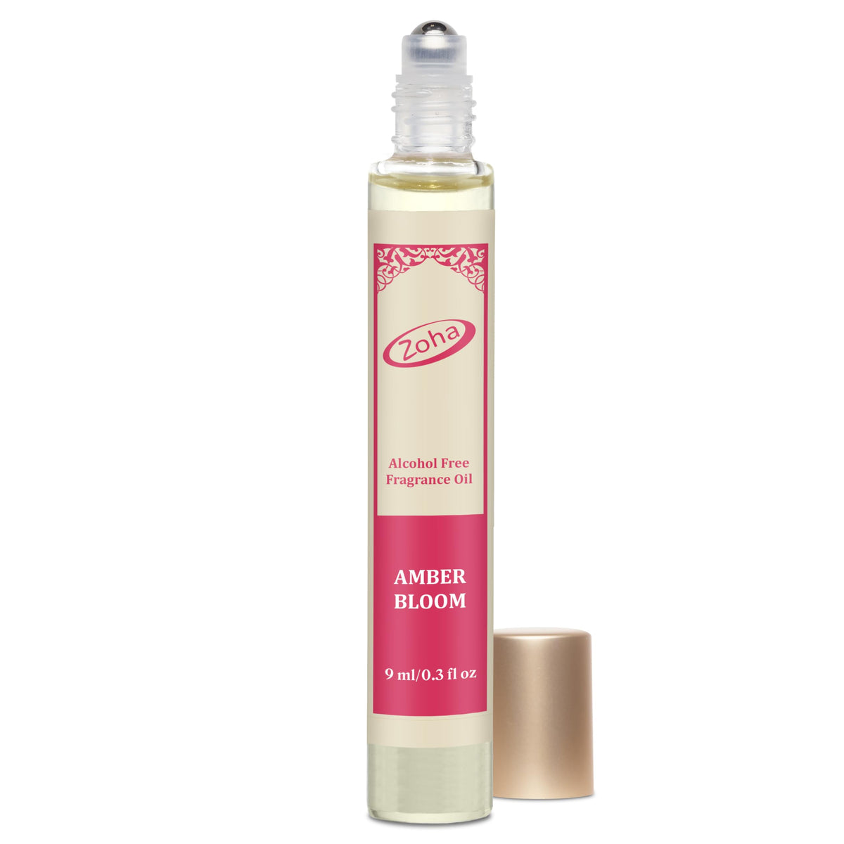 Zoha Amber Bloom roll-on bottle for on-the-go fragrance