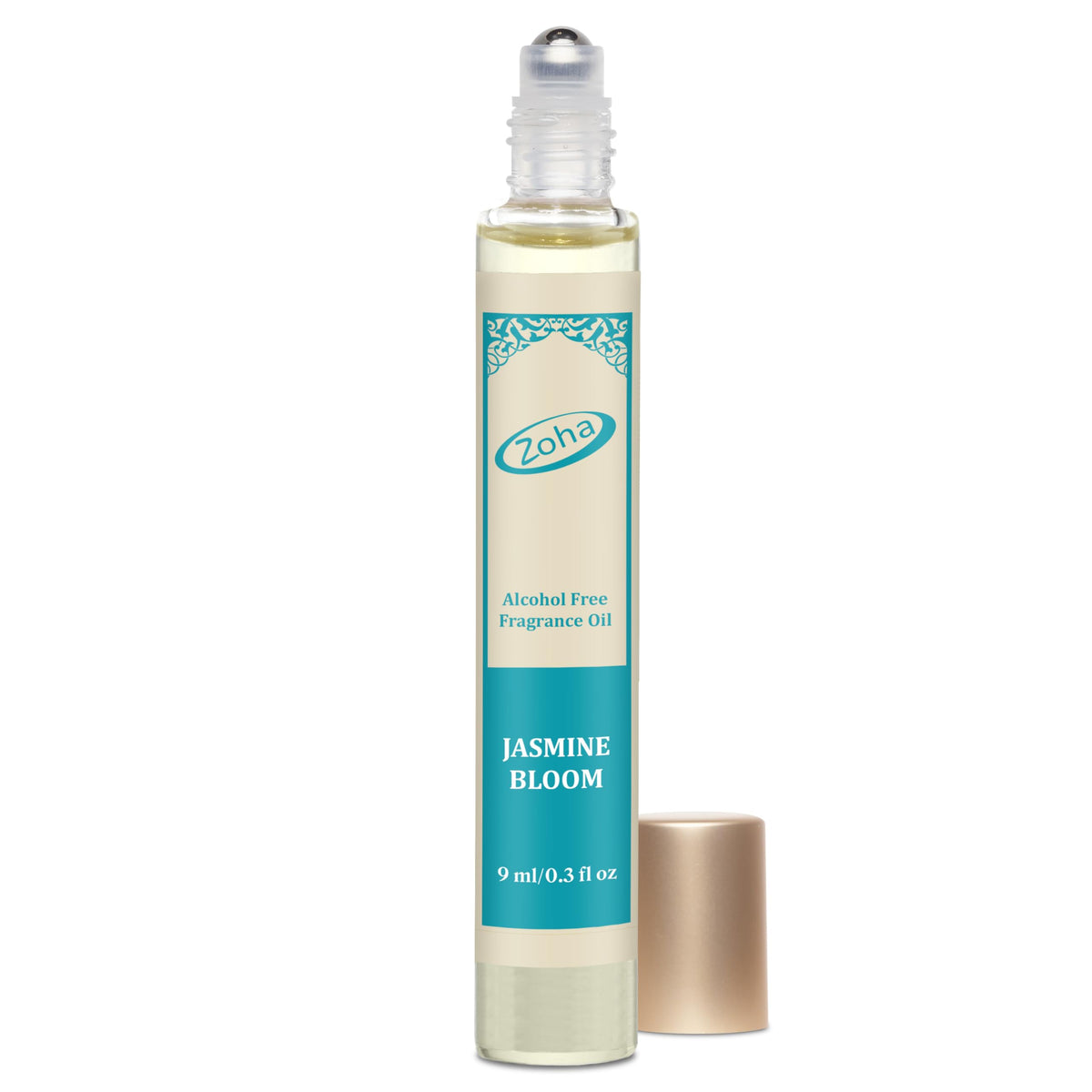 Zoha Jasmine Bloom roll-on bottle showing portable fragrance for daily wear