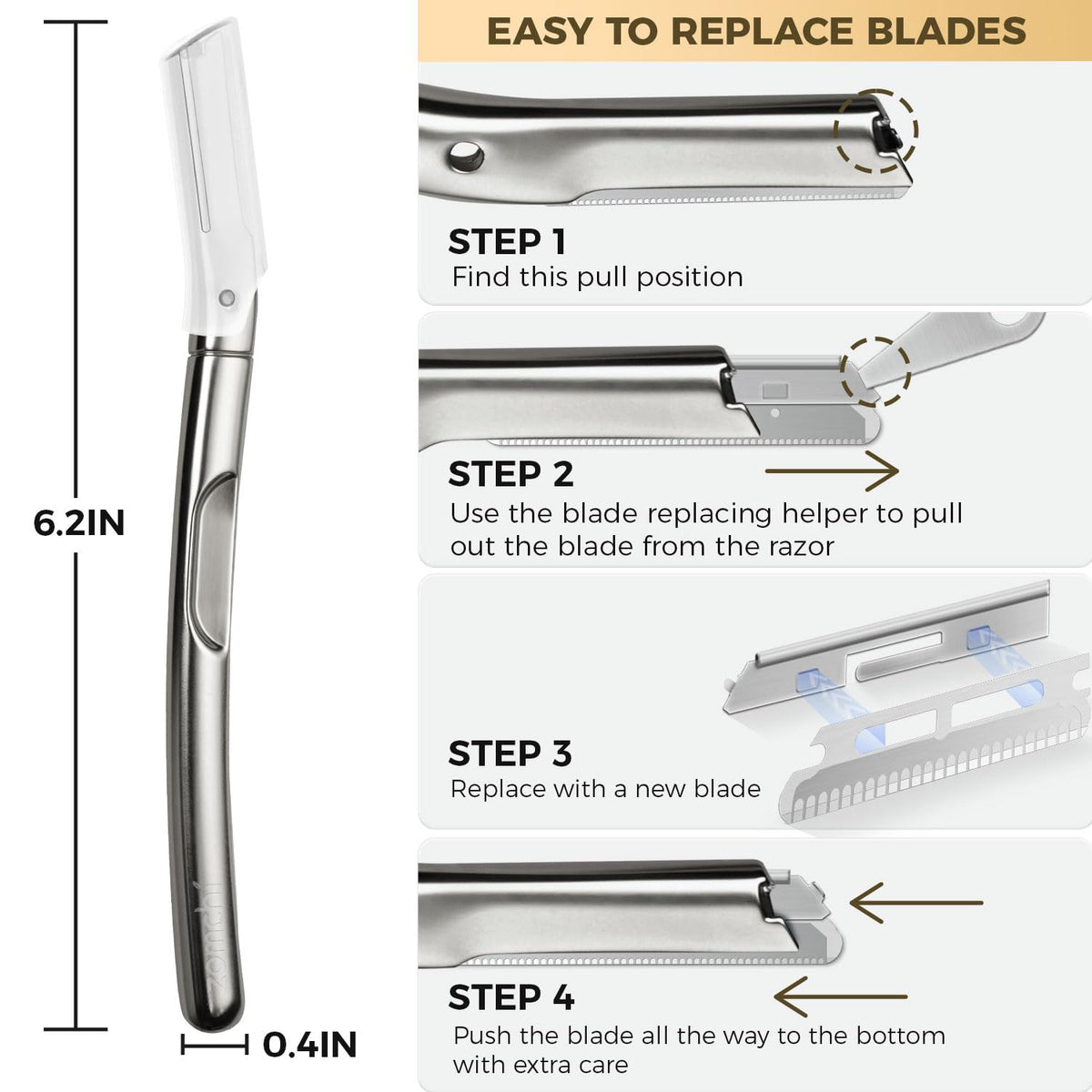 ZOMCHI at-home dermaplaning session setup for smoother skin.