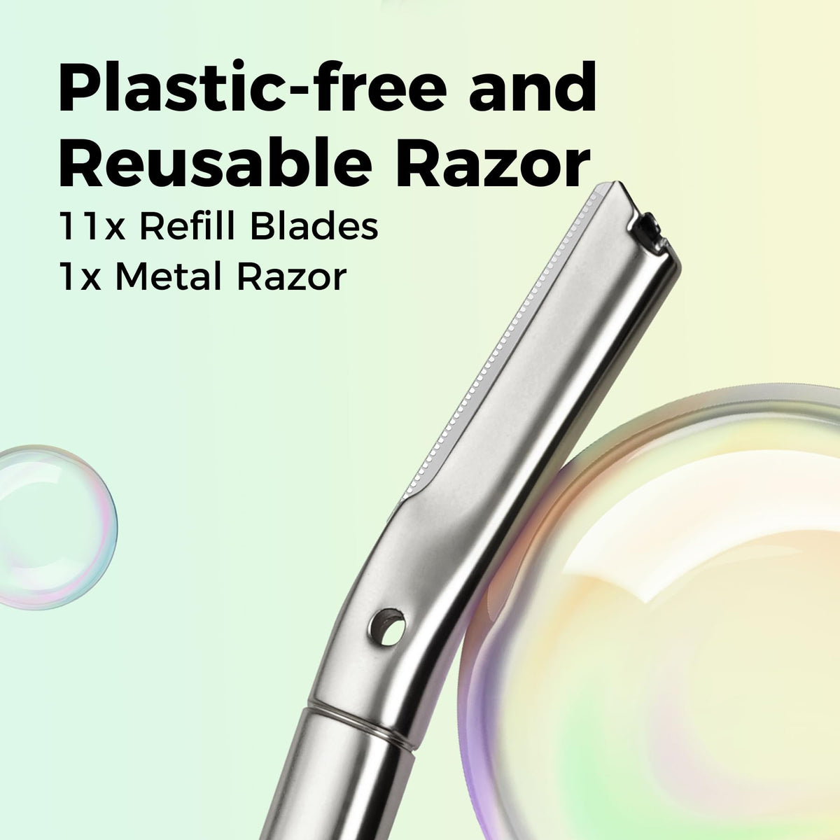 ZOMCHI matte-silver handle delivers ergonomic grip for precise facial grooming.