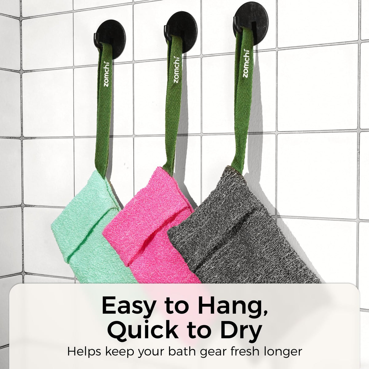 ZOMCHI durable pouch resists wear for weekly exfoliation routines.