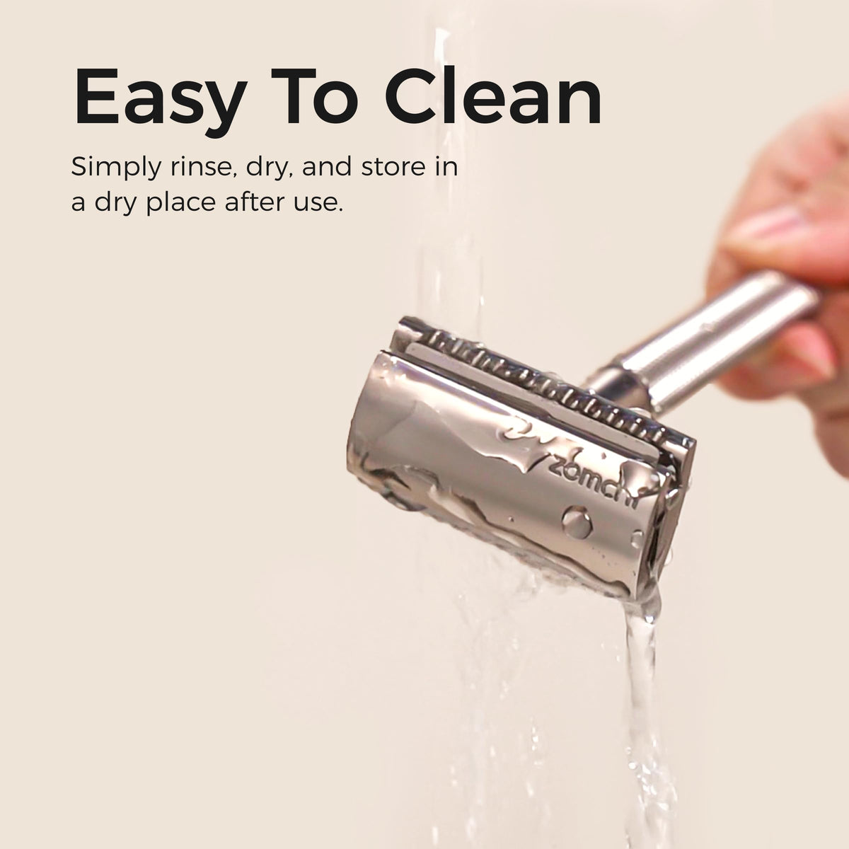 ZOMCHI matte silver razor adds modern elegance to your sink.
