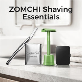 ZOMCHI premium bathroom stand display for an organized shaving setup.
