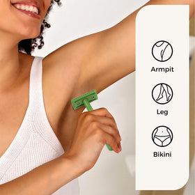 ZOMCHI reusable safety razor design reduces waste over time.