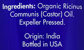 Zongle Therapeutics organic cold-pressed castor oil with smooth texture visible.