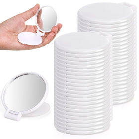 ZOOFOX 50-pack compact mirrors in packaging, perfect for bulk gifting and daily touch-ups.