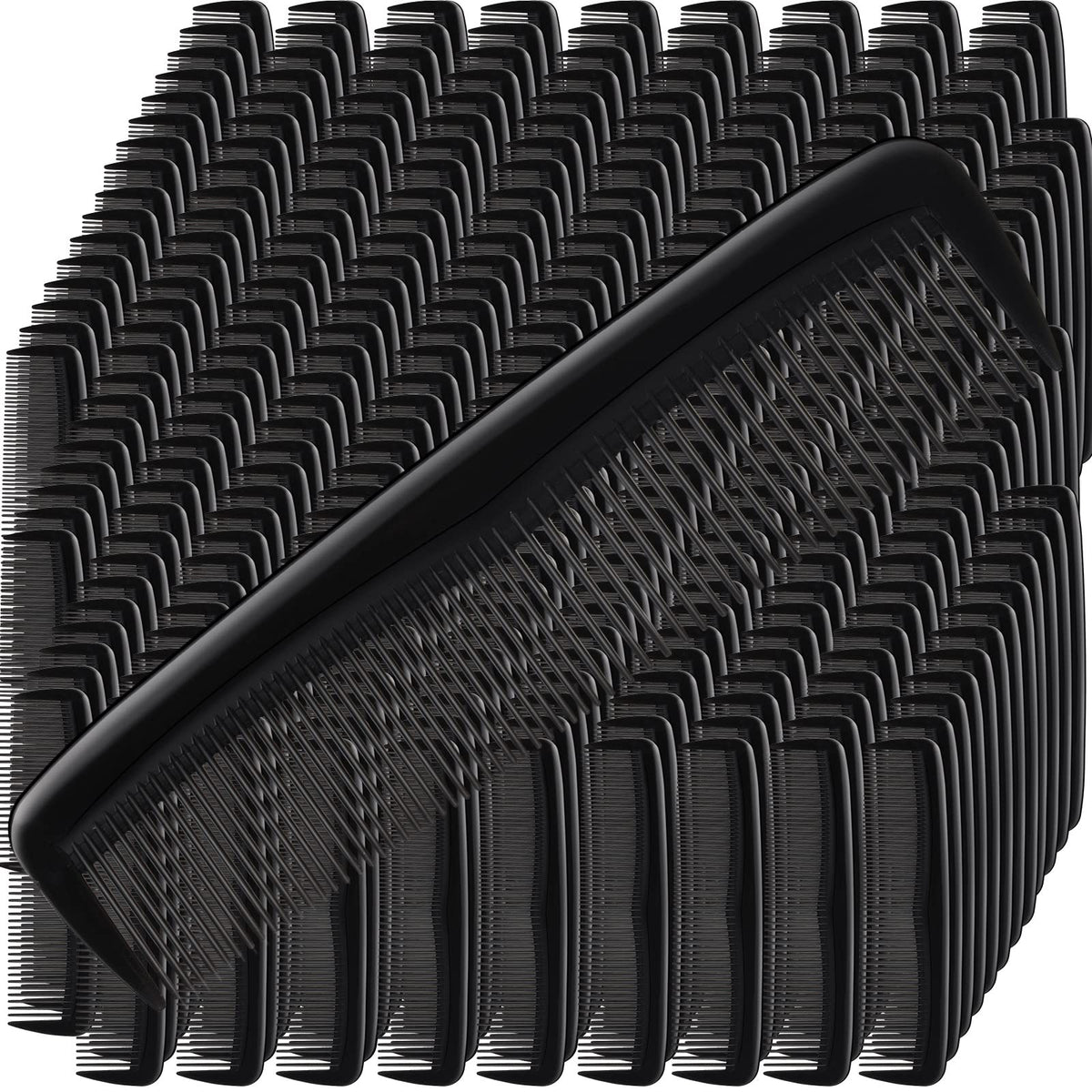 Zopeal bulk black 5-inch hair combs for daily styling and sharing.