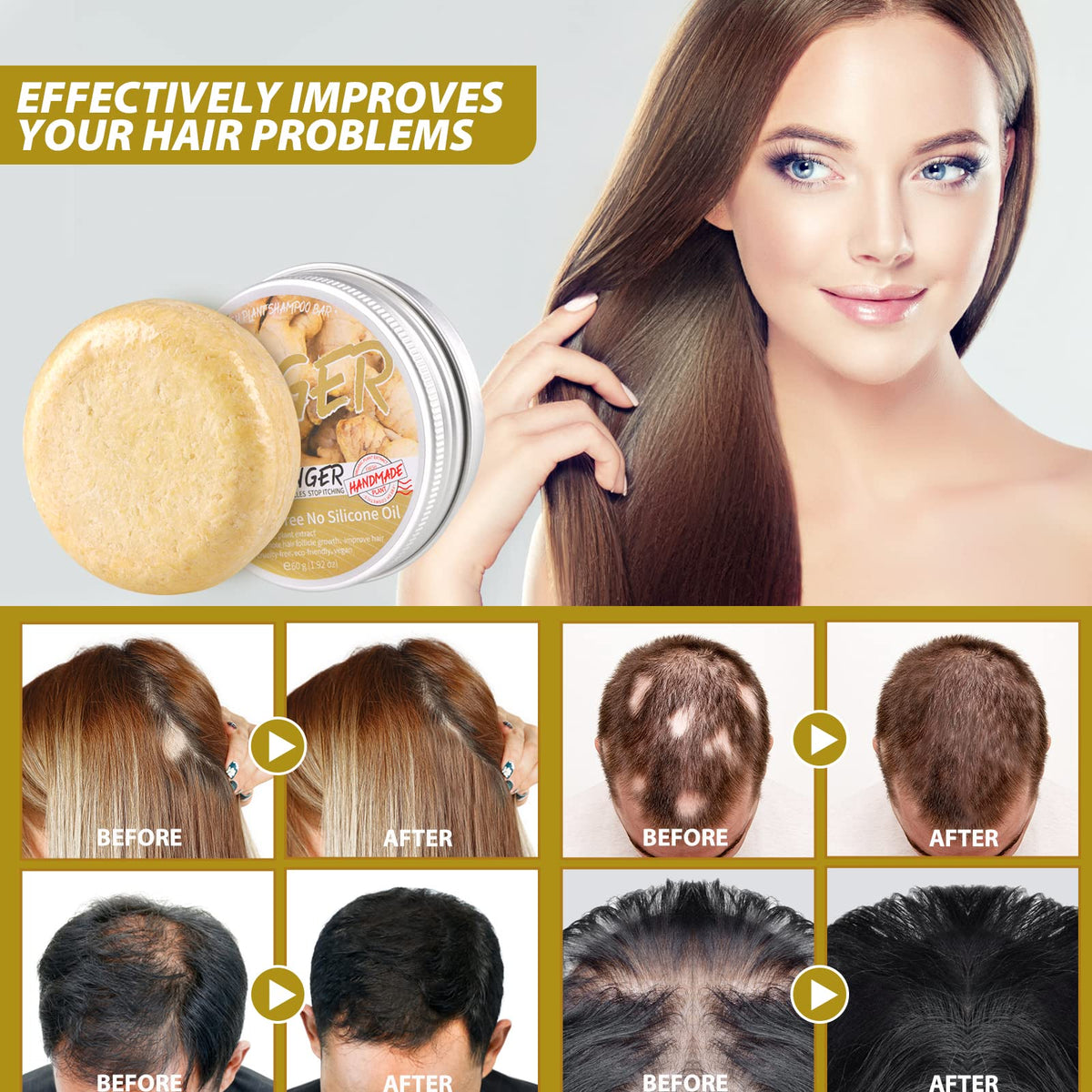 Zoreni ingredients scene features ginger and plant oils for scalp care