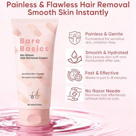 Zoreni No Shave Cream after-use skin appears moisturized and refreshed