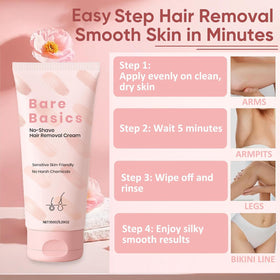 Zoreni No Shave Cream being applied on leg showing comfortable use