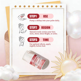Zosudull Estrogen Cream applying on face demonstrates smooth touch and even coverage.