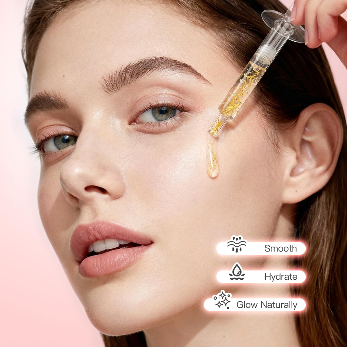 Zosudull Silk Peptide Ampoule texture close-up highlighting smooth absorption.