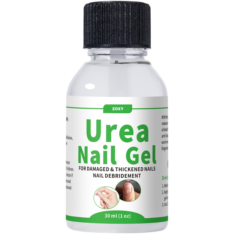 Zoxy Urea Nail Gel 40% bottle close-up for fast absorption and nail restoration.