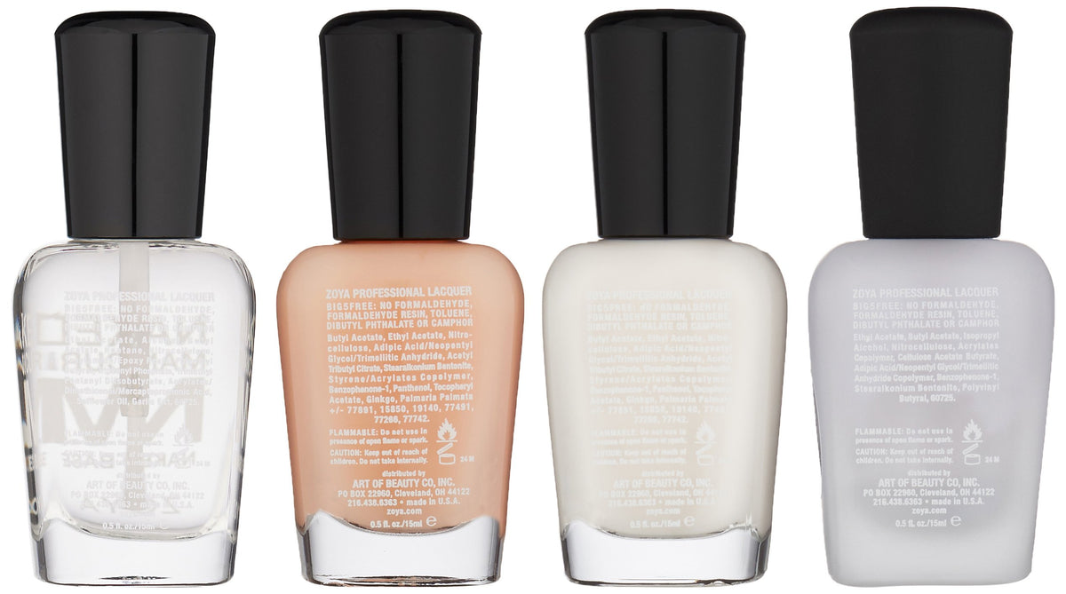ZOYA Pink perfector bottle to even tone and brighten natural nails.