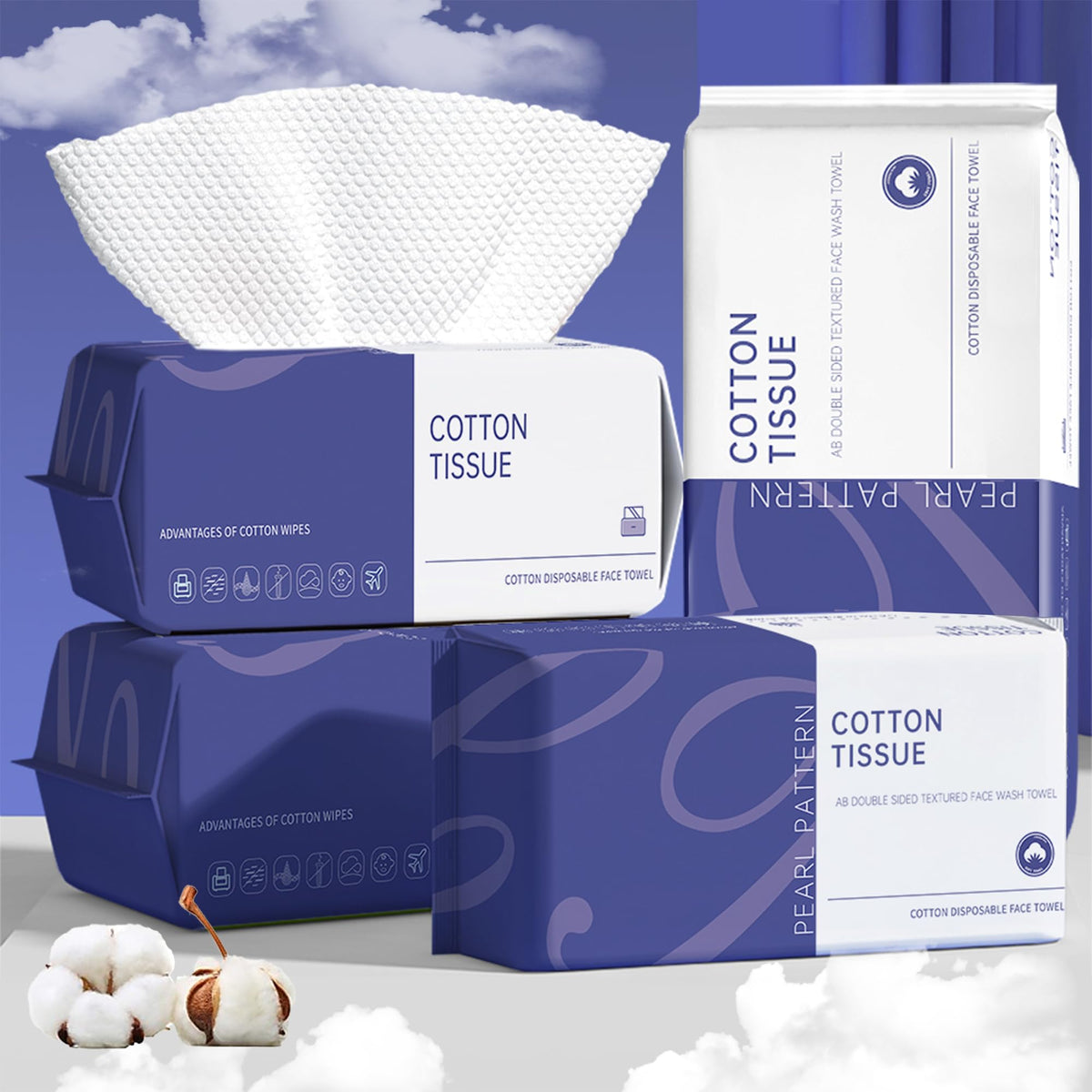 ZPCO Face Disposable Wipes Ultra Thick for daily cleansing and makeup removal.