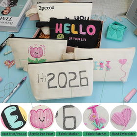 Zpecox canvas pouch with side strap for easy hanging