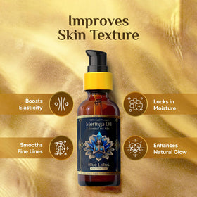 Face application of moringa oil for a healthy glow