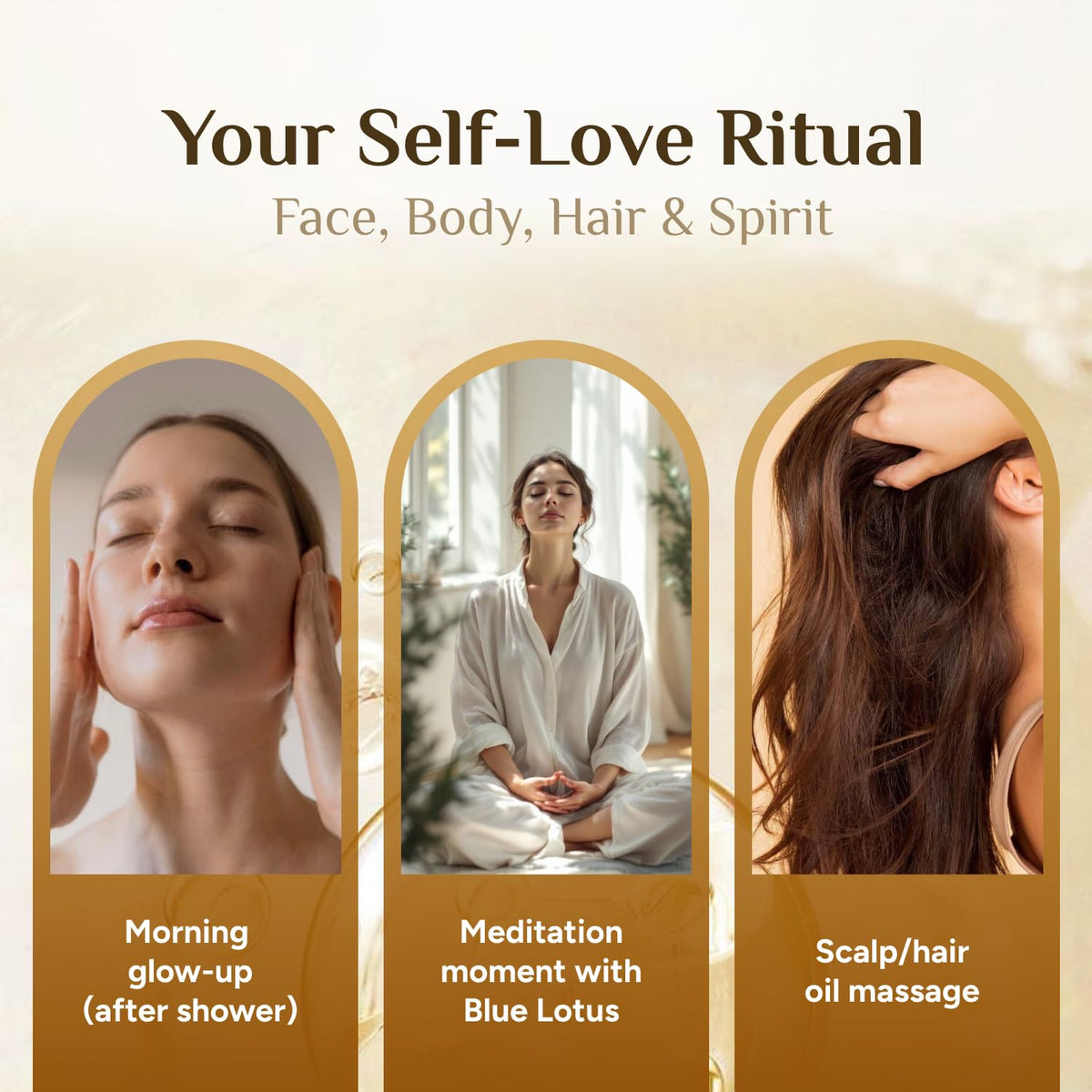 Moringa oil applied to hair for natural shine