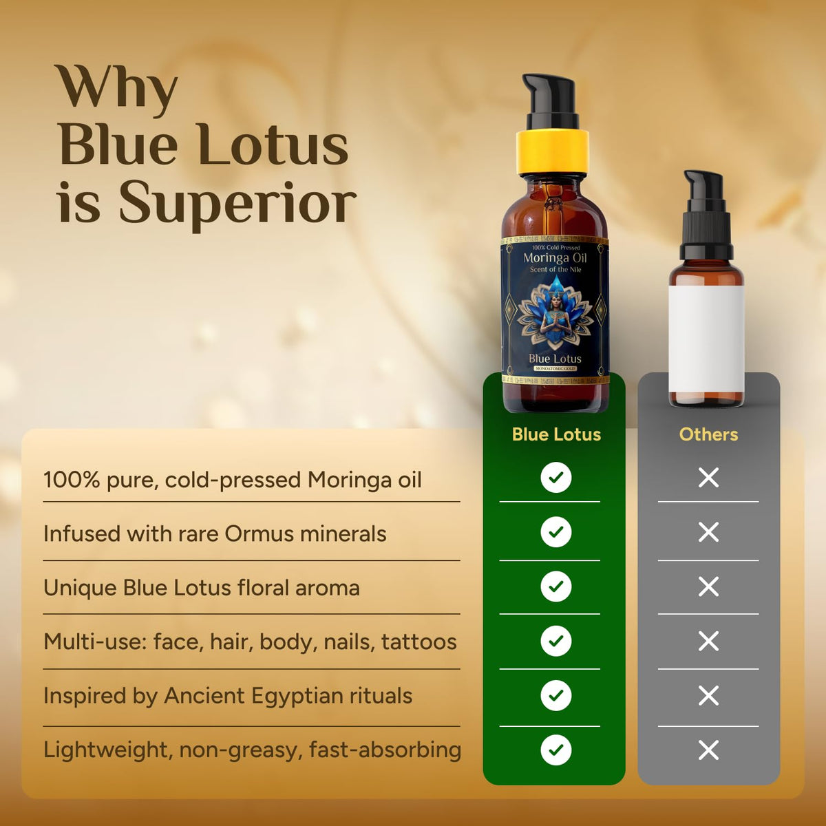 Moringa oil used on nails and cuticles for nourishment