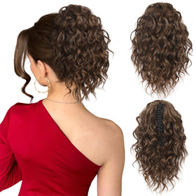 ZQIAN BEAUTY 12-inch clip-in ponytail extension adds instant length and fullness.