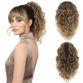 ZQIAN BEAUTY 12-inch curly ponytail adds natural-looking volume.