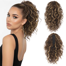 ZQIAN BEAUTY 12-inch curly ponytail clip-in for instant volume and easy styling