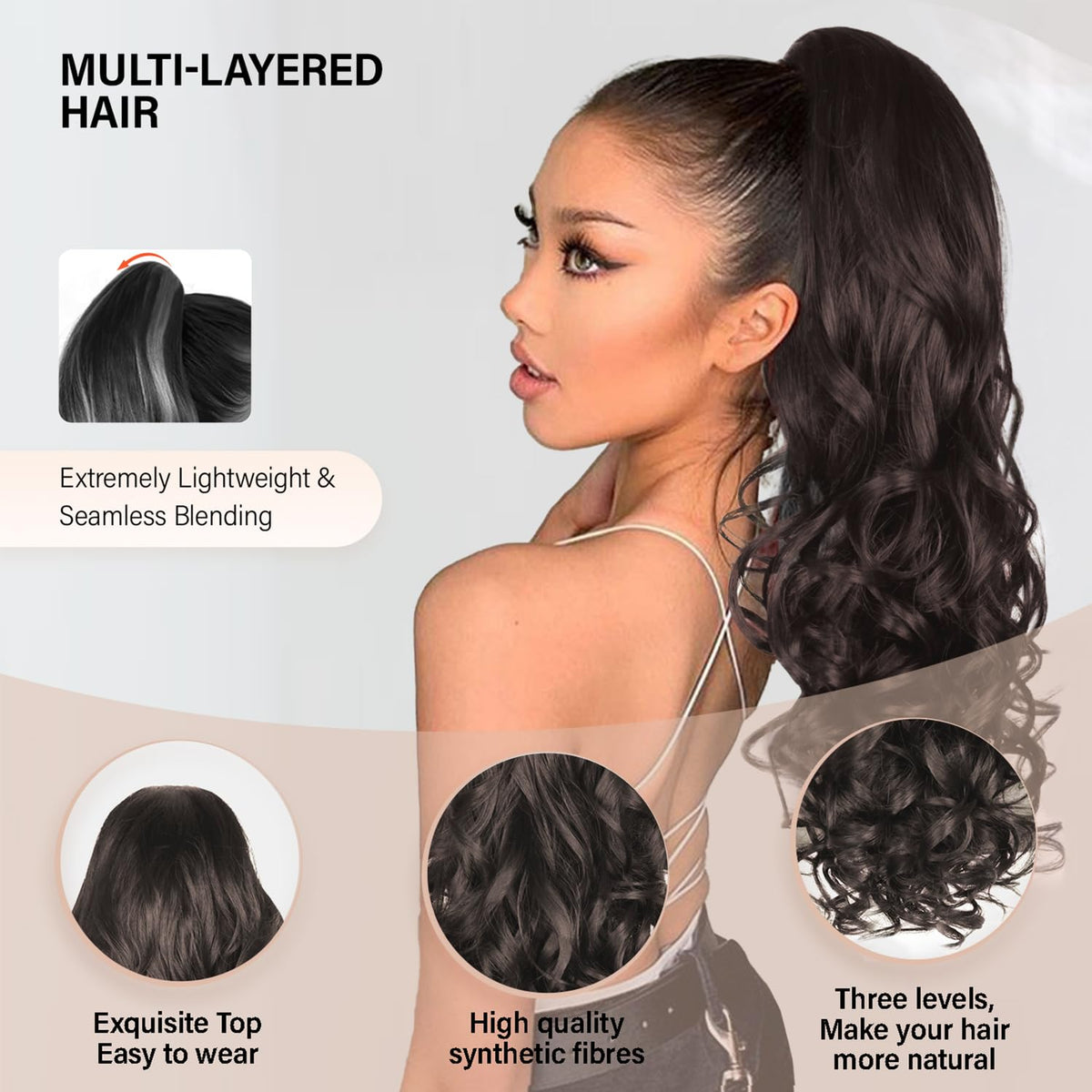 ZQIAN BEAUTY 24 inch extension delivers dramatic length.