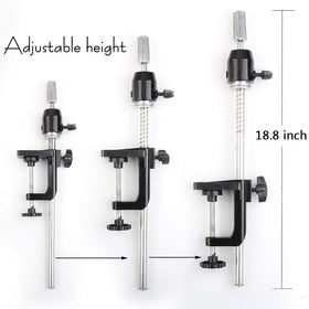 ZQIAN BEAUTY wig stand with adjustable height for precise styling.